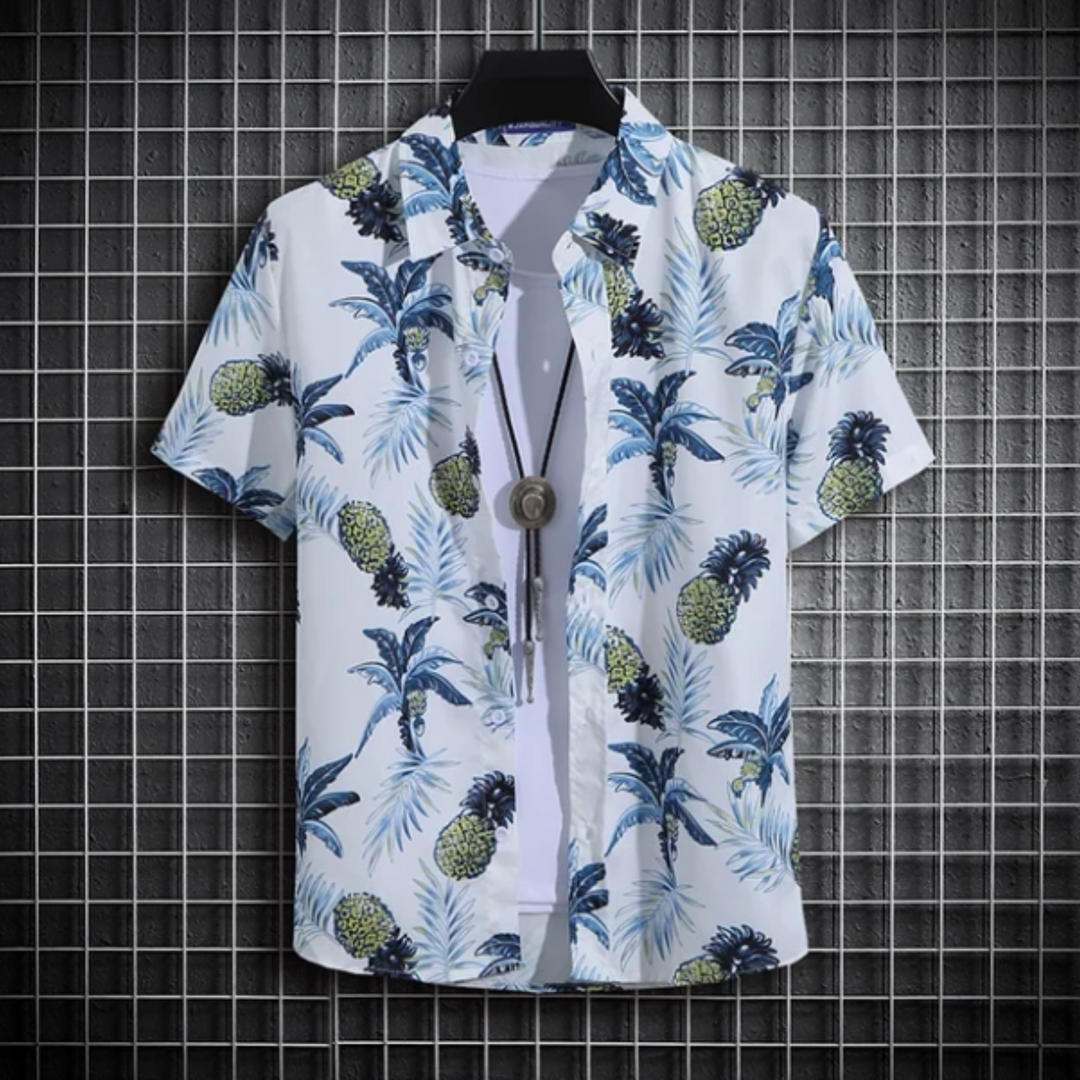 Dirk - Hawaii Flowerpower Blouse Voor Heren