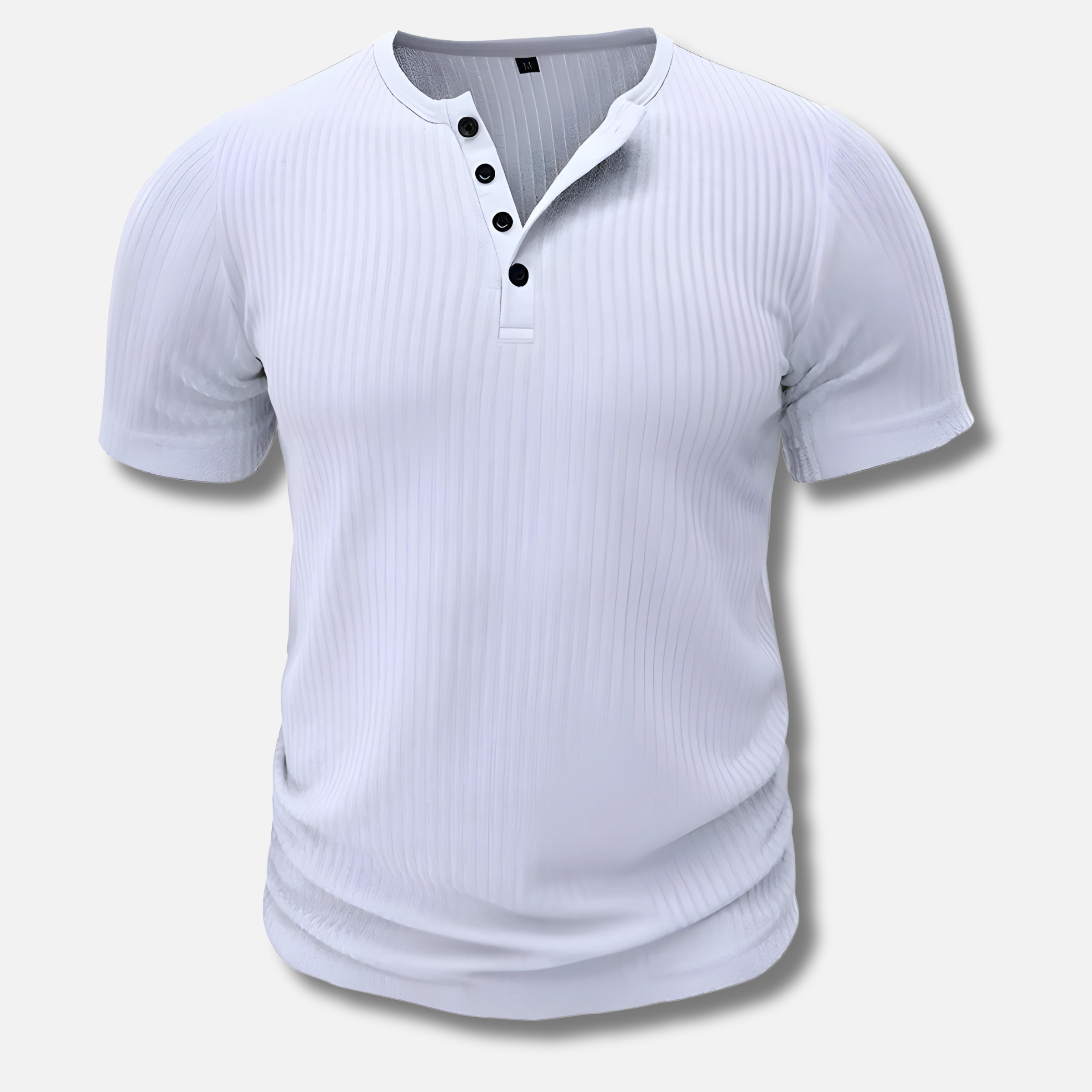 Maarten - Muscle Fit Henley T-shirt Voor Mannen