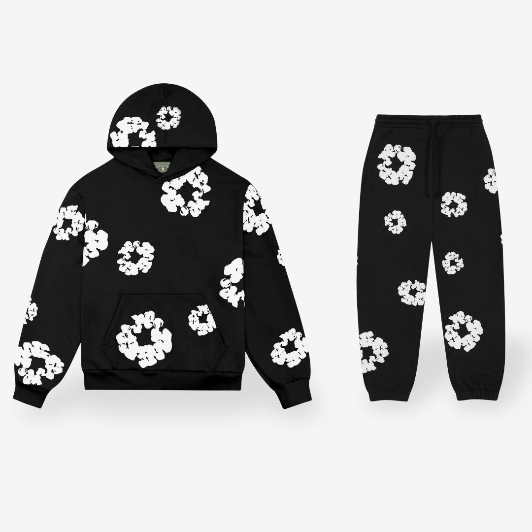 Unisex Bloemen Trainingspak (Hoodie + Broek)