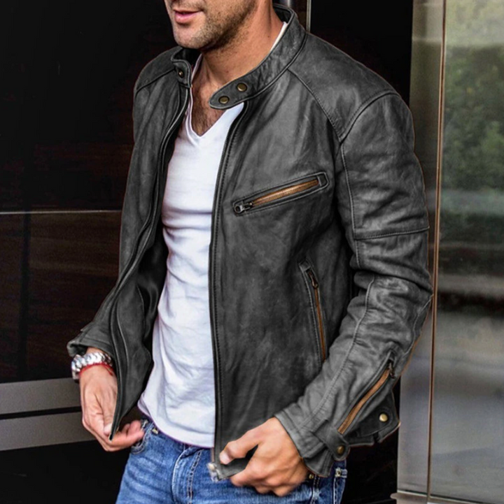 Wim - Premium Leather Stijlvolle Lederen Jas Voor Heren