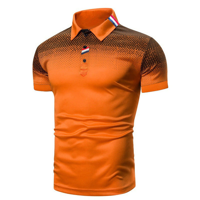 Black James Heren Polo met Korte Mouwen en Geribde Kraag