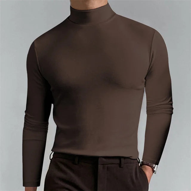 Allround Slim Fit Turtle Neck T-Shirt - Polyester, Diverse Kleuren