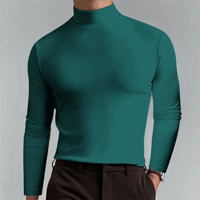 Allround Slim Fit Turtle Neck T-Shirt - Polyester, Diverse Kleuren