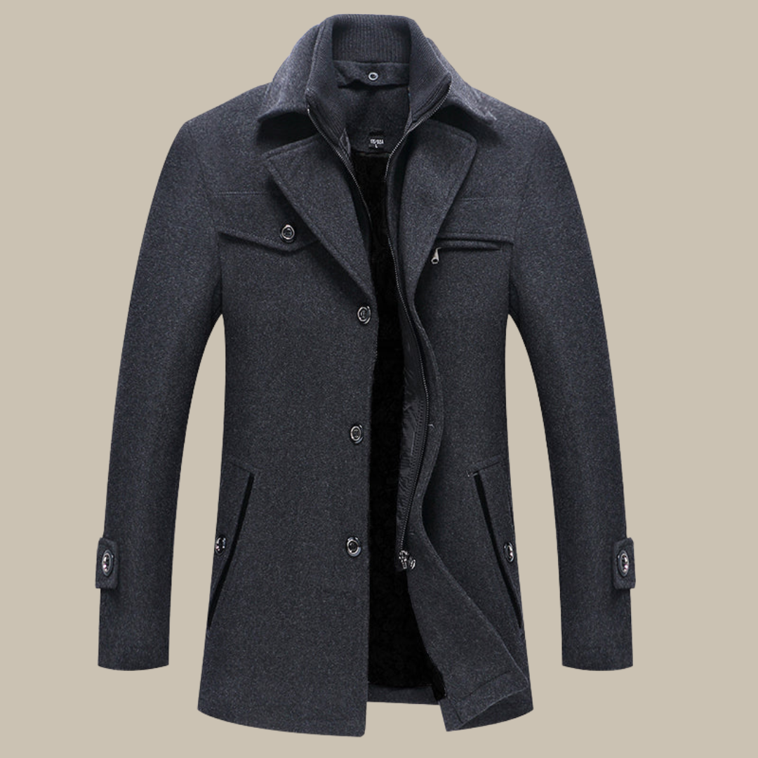 Noah Coat | Classic Winter Coat with Collar for Men