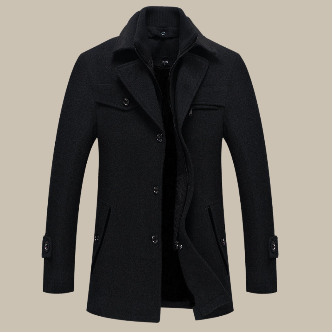 Noah Coat | Classic Winter Coat with Collar for Men