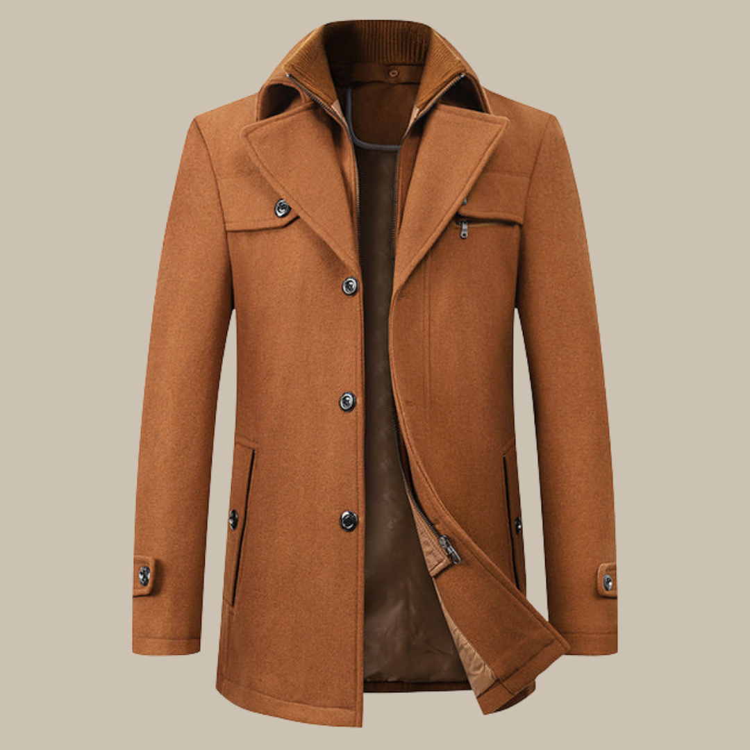 Noah Coat | Classic Winter Coat with Collar for Men