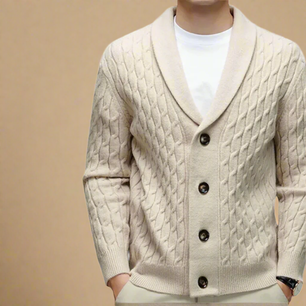 Noah Cardigan | Men's Cable-Knit Buttoned Cardigan