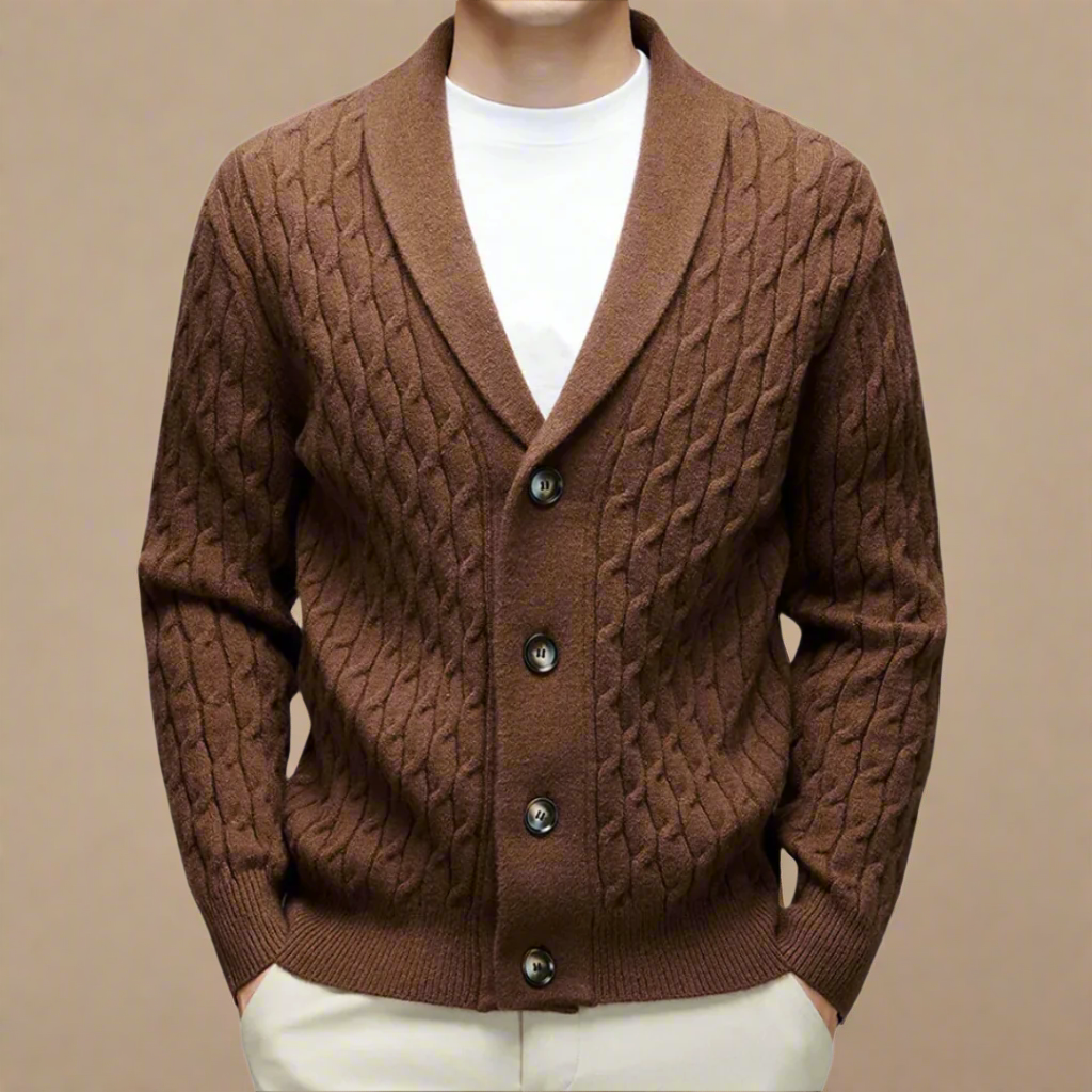 Noah Cardigan | Men's Cable-Knit Buttoned Cardigan