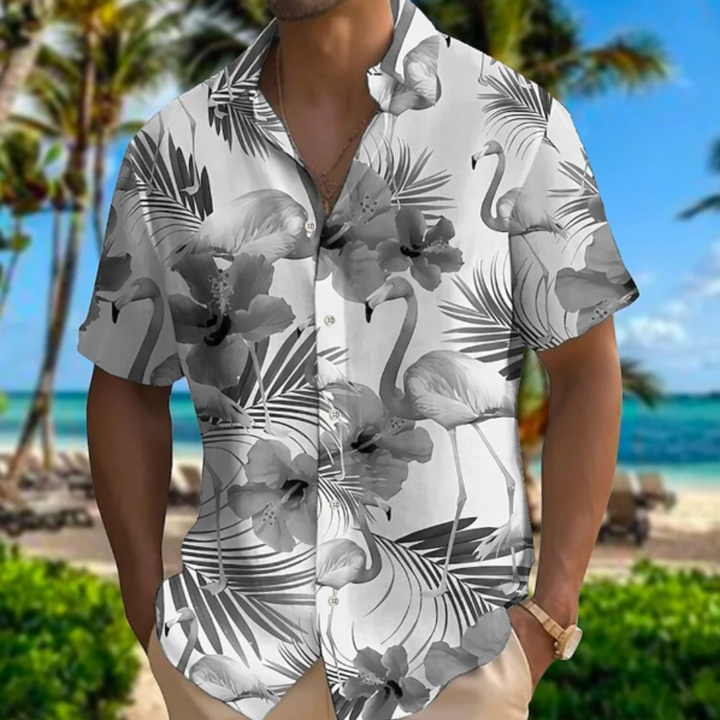 Cees - Hawaii Bloemen Blouse Voor Heren