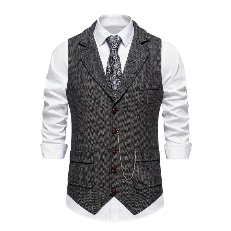 Dirk - Elegant Lapel Vest voor Heren