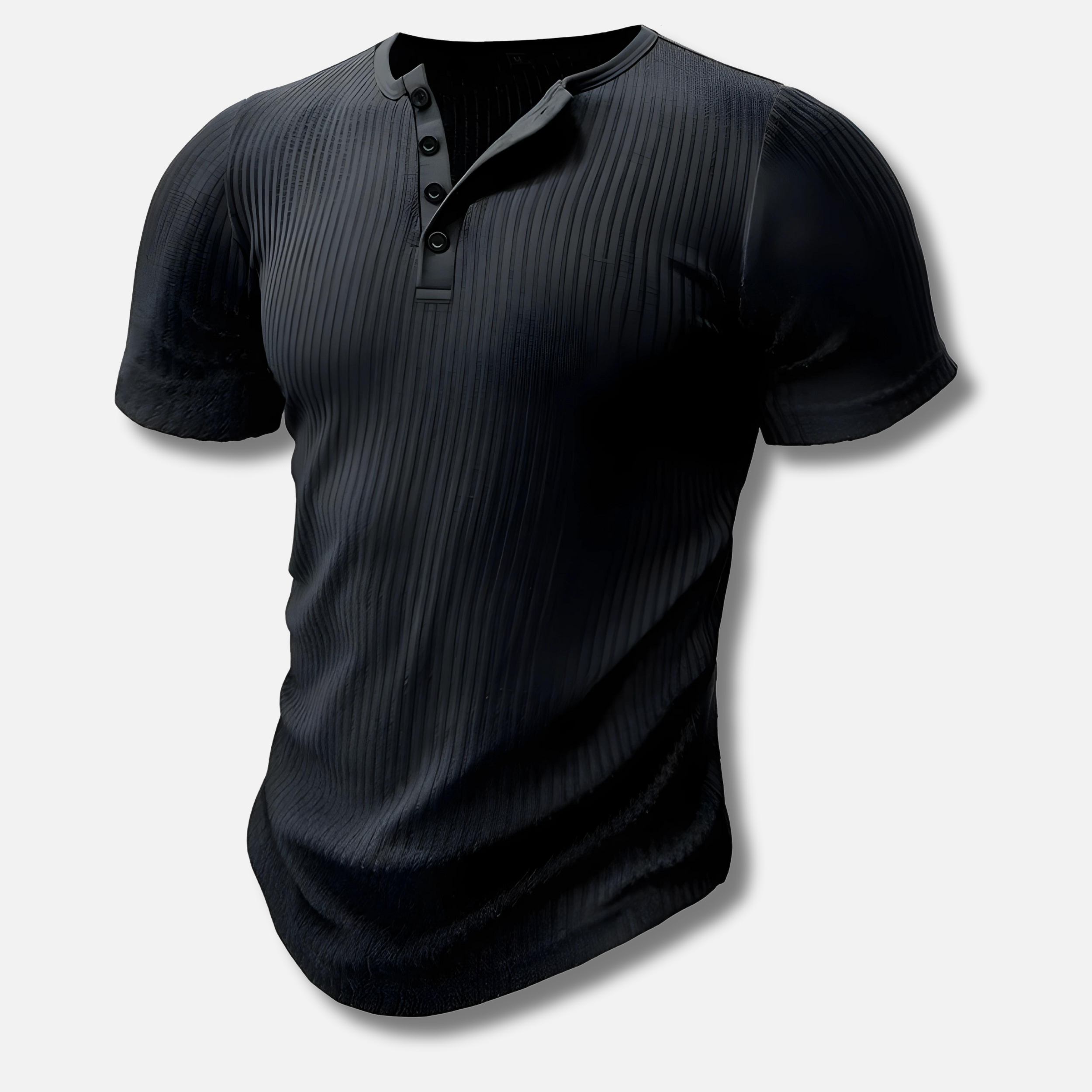 Maarten - Muscle Fit Henley T-shirt Voor Mannen