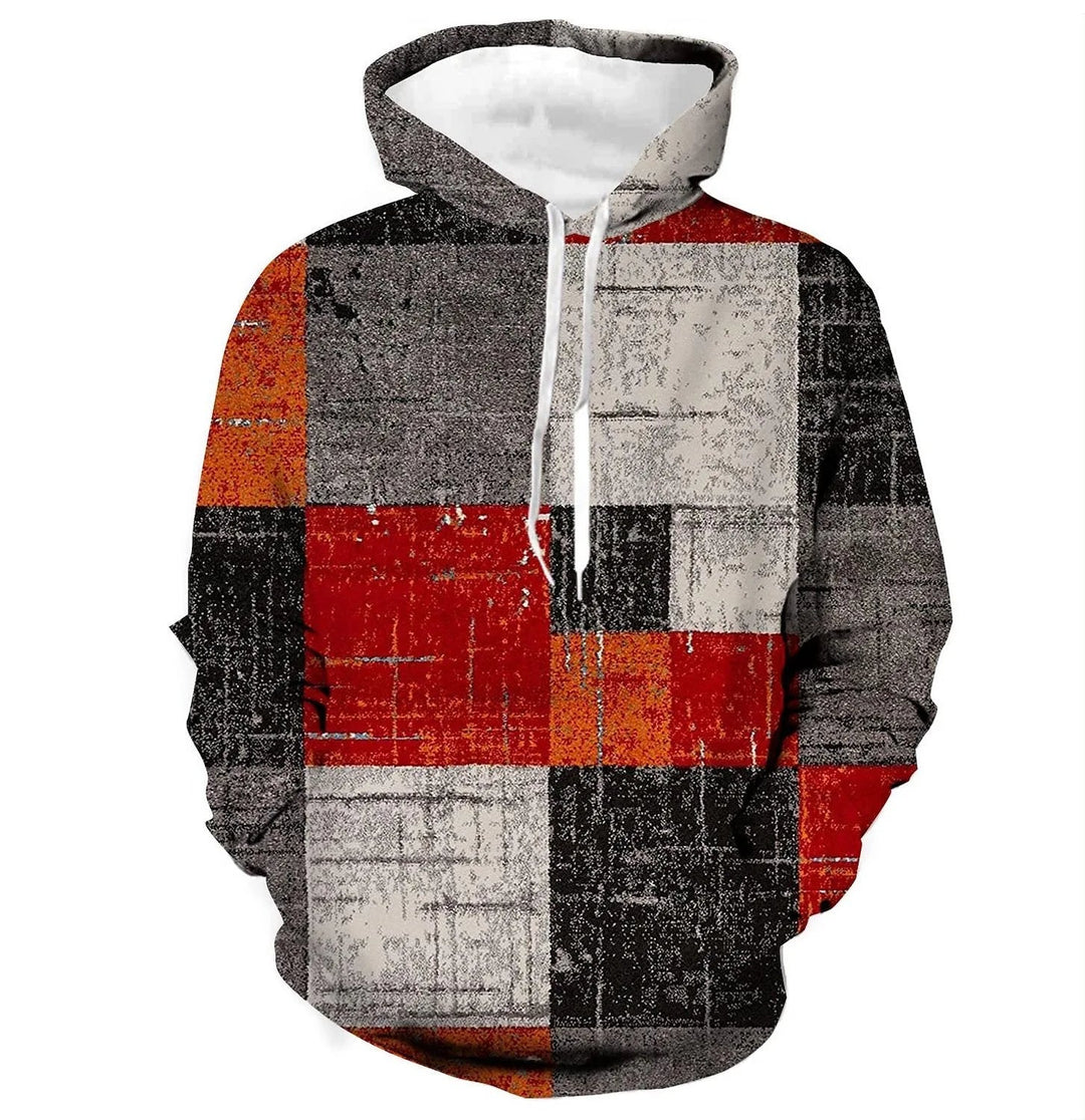 Arjie - 3D Plaid Hoodie | Urban Vibes oversized trui