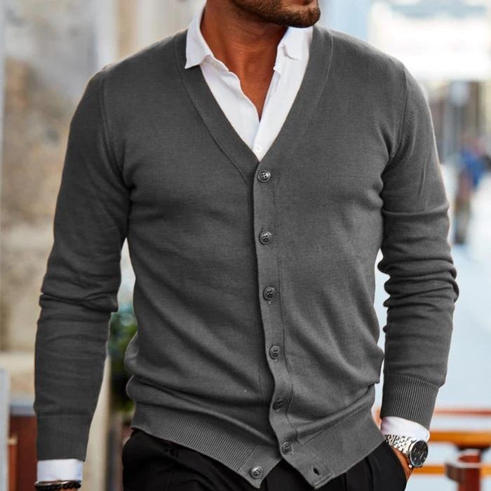 Noah Cardigan | Men's V-Neck Buttoned Cardigan