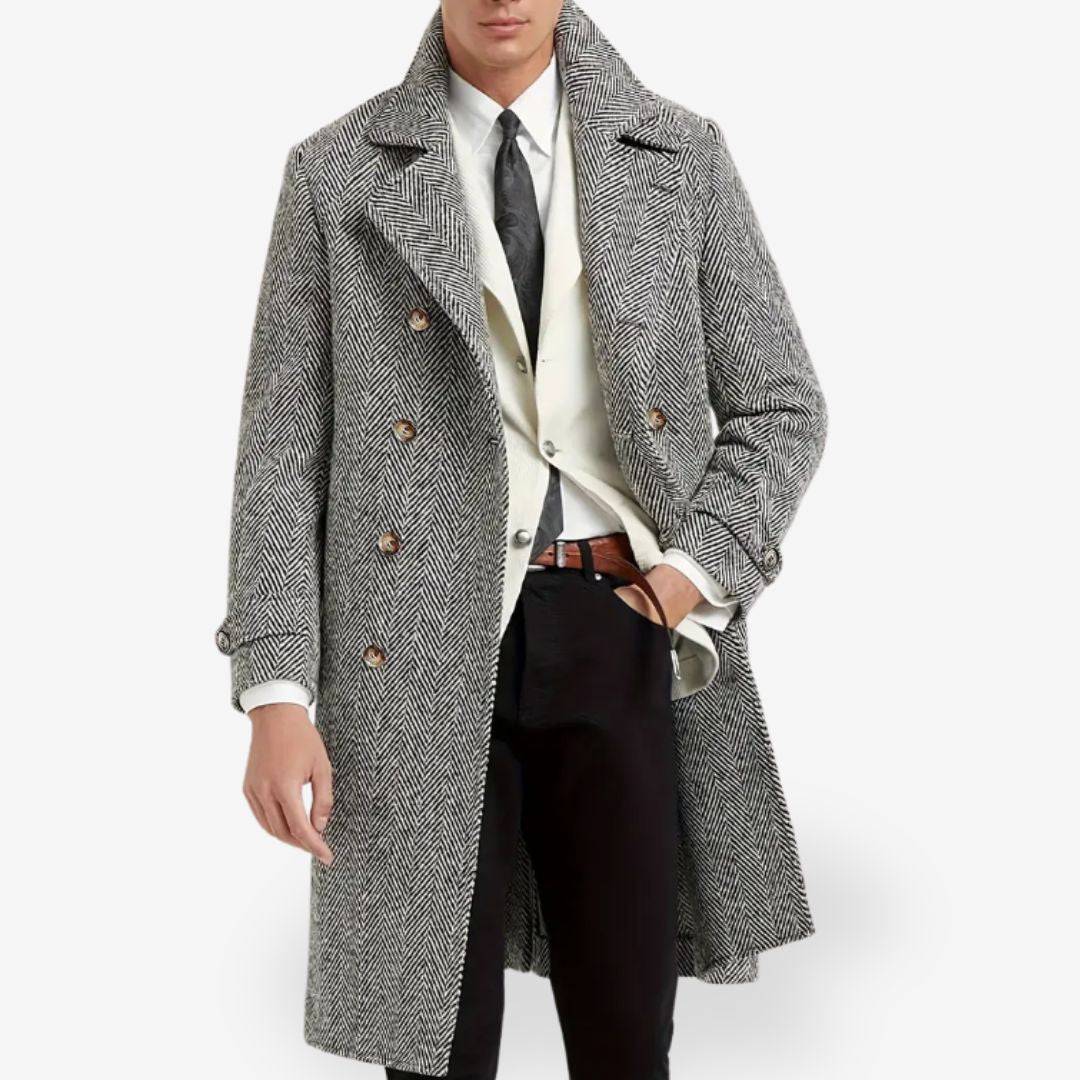 Heren Warme Trenchcoat Jas