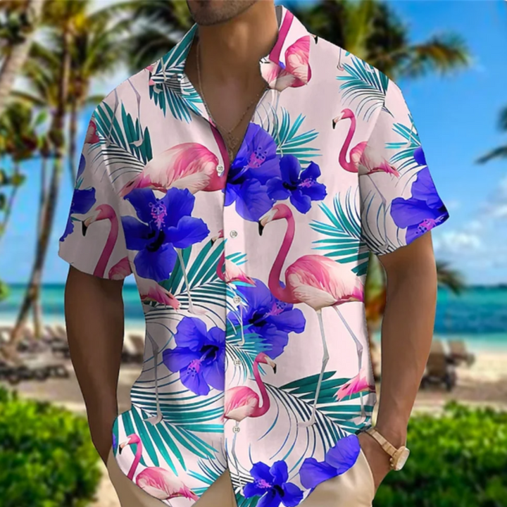 Cees - Hawaii Bloemen Blouse Voor Heren