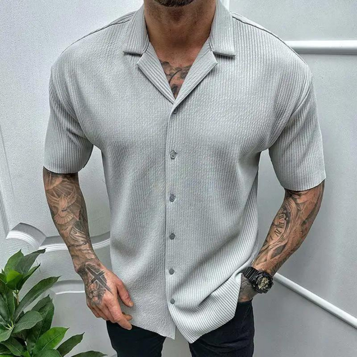 Pietro - Street Trend Solide Korte Mouwen Zomer Shirt voor heren