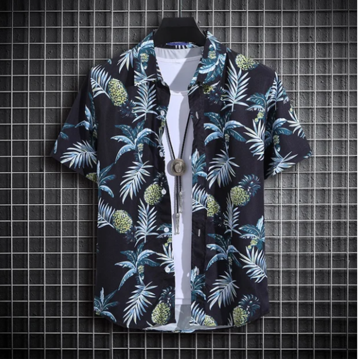 Dirk - Hawaii Flowerpower Blouse Voor Heren