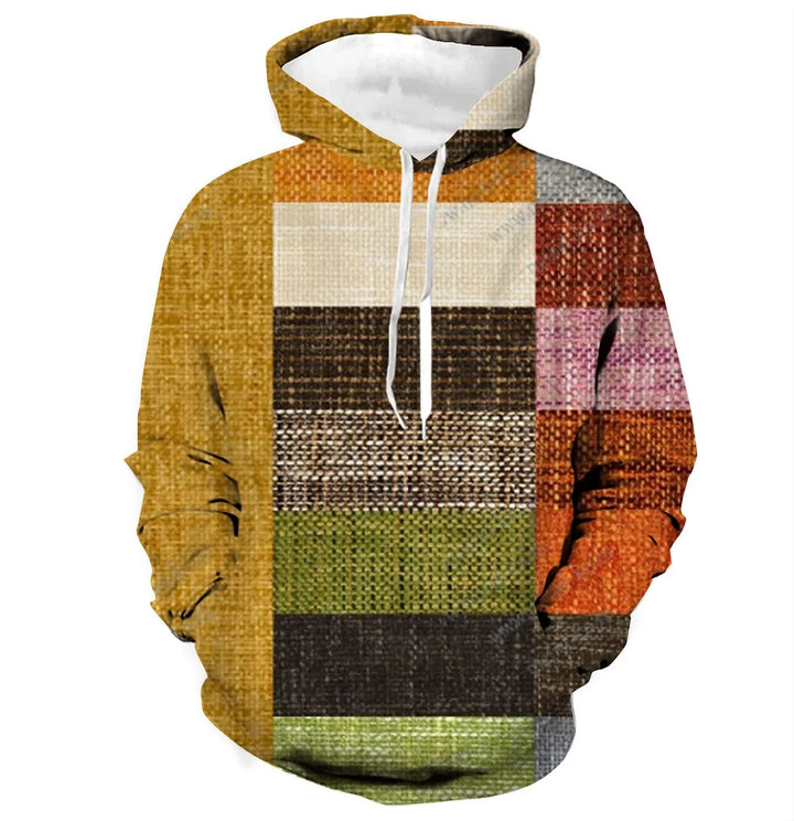 Arjie - 3D Plaid Hoodie | Urban Vibes oversized trui