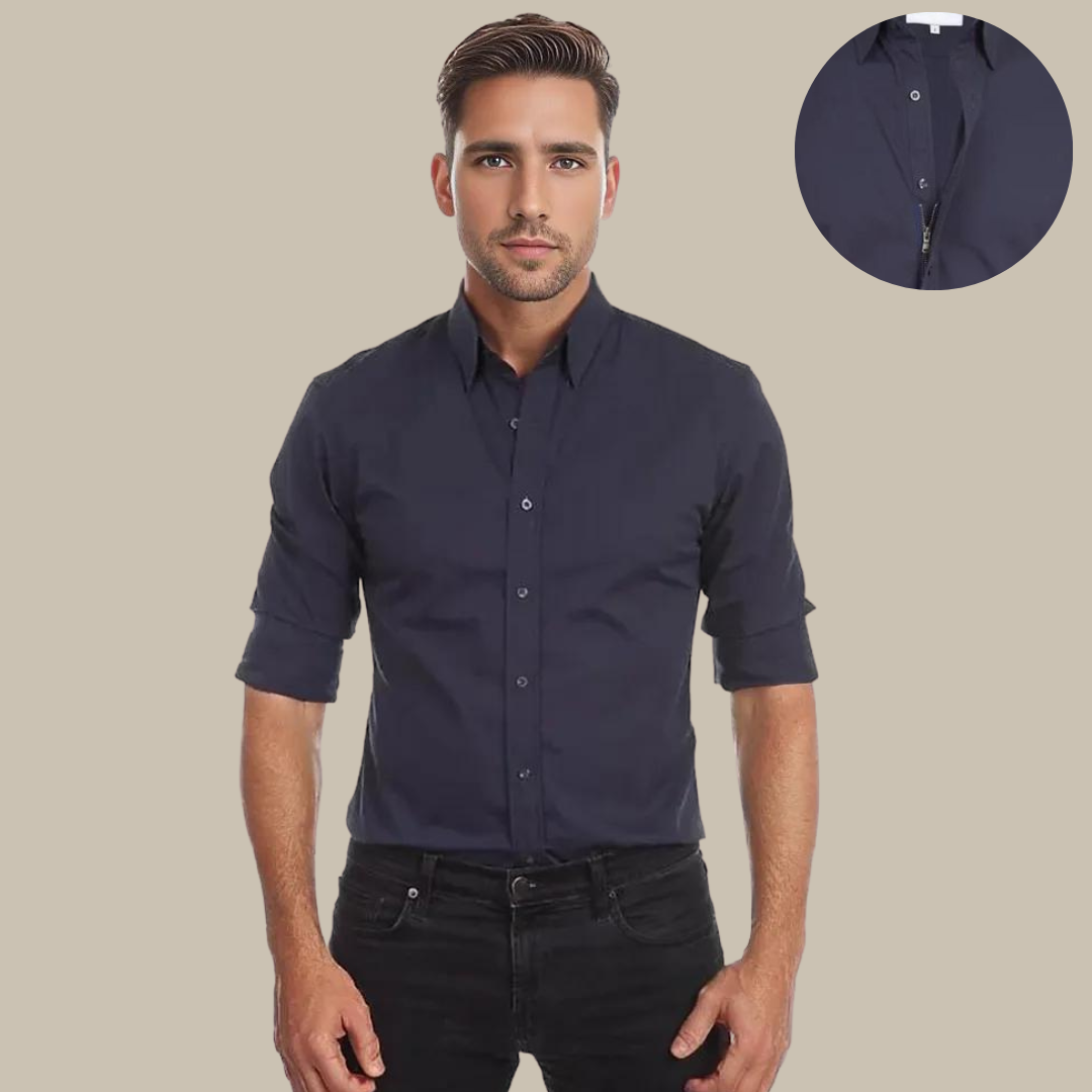 Noah Suit | Wrinkle-Free Shirt with Zipper