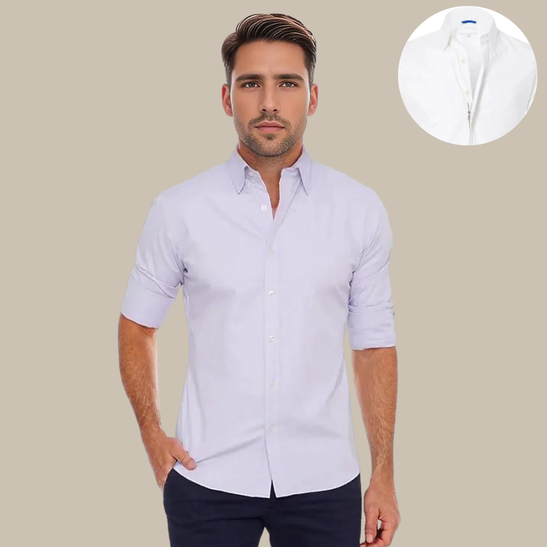 Noah Suit | Wrinkle-Free Shirt with Zipper