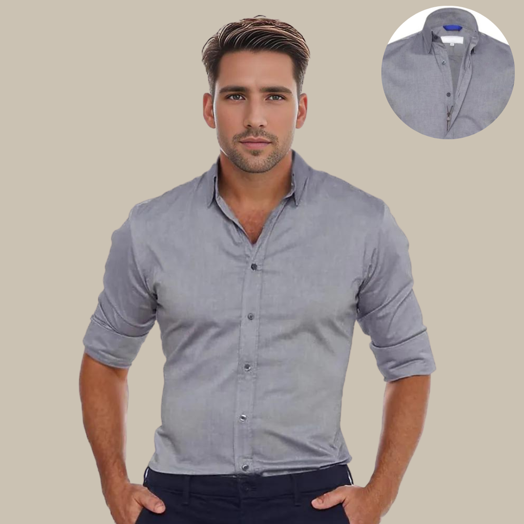 Noah Suit | Wrinkle-Free Shirt with Zipper