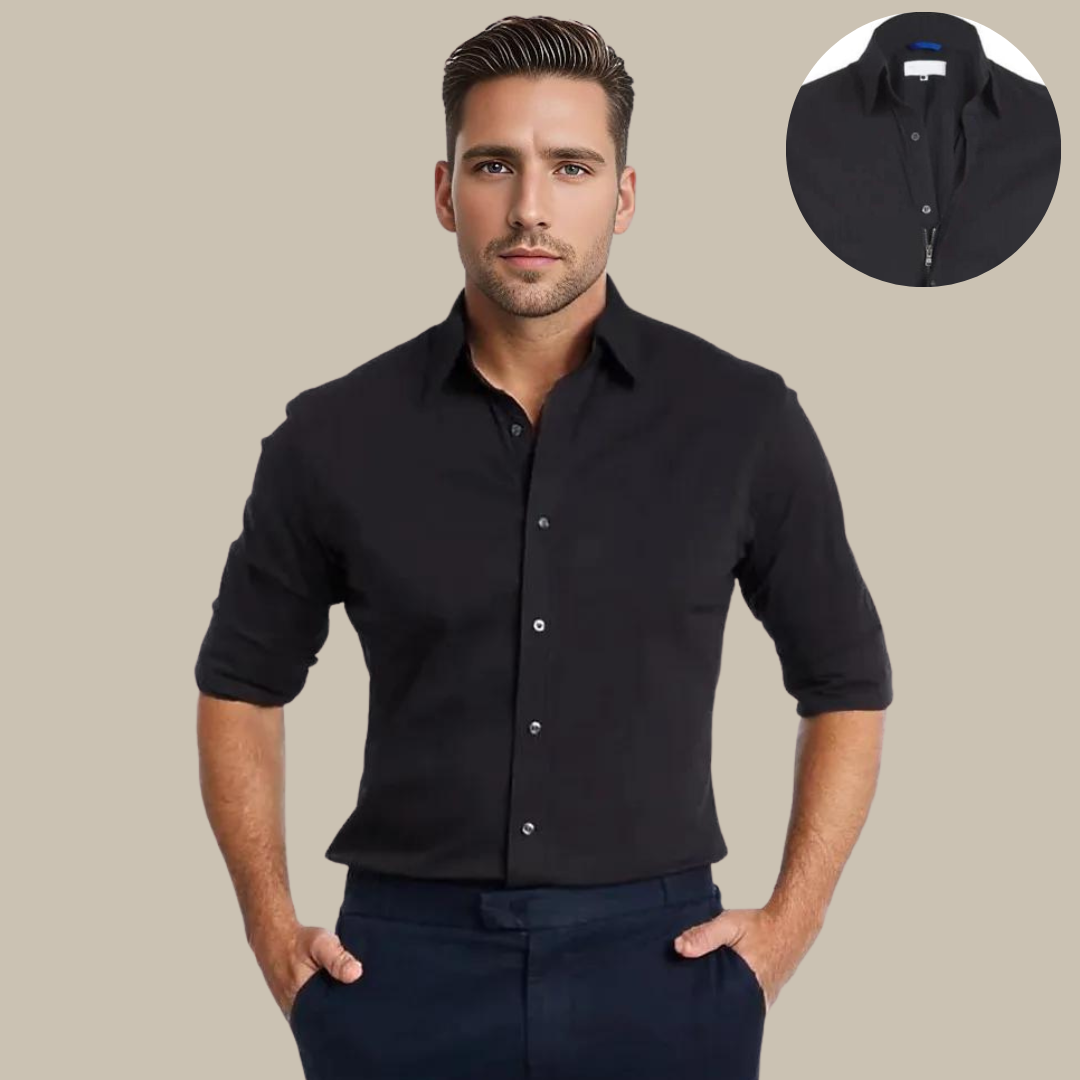 Noah Suit | Wrinkle-Free Shirt with Zipper