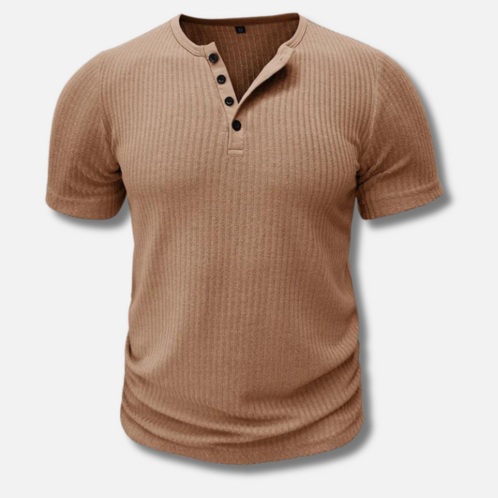 Maarten - Muscle Fit Henley T-shirt Voor Mannen