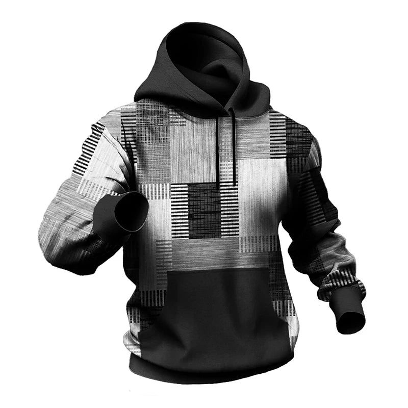 Arjie - 3D Plaid Hoodie | Urban Vibes oversized trui