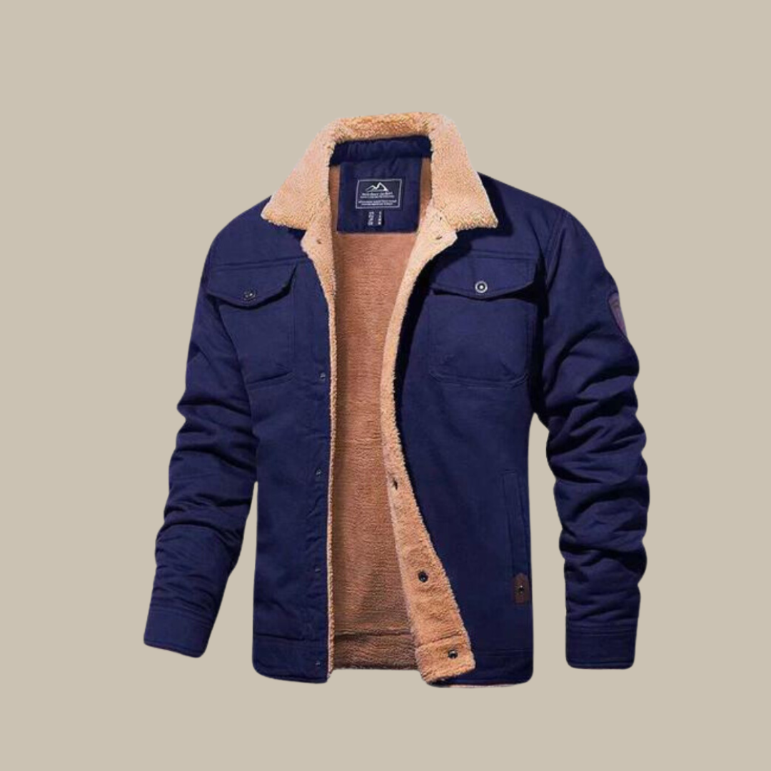 Noah Bomber Jacket | Cotton Bomber with Sherpa Collar for Men