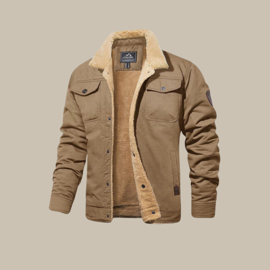 Noah Bomber Jacket | Cotton Bomber with Sherpa Collar for Men