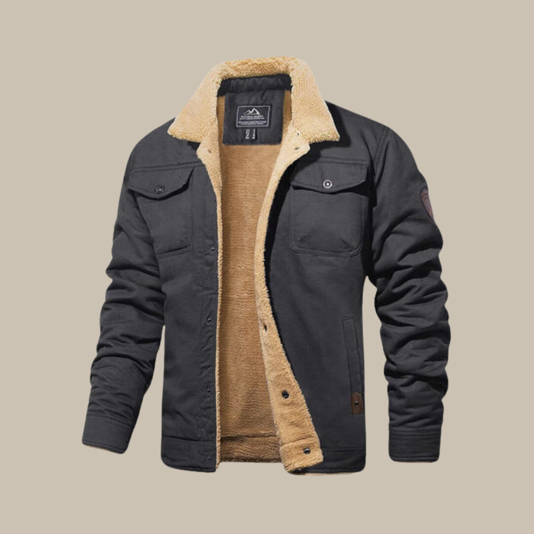 Noah Bomber Jacket | Cotton Bomber with Sherpa Collar for Men