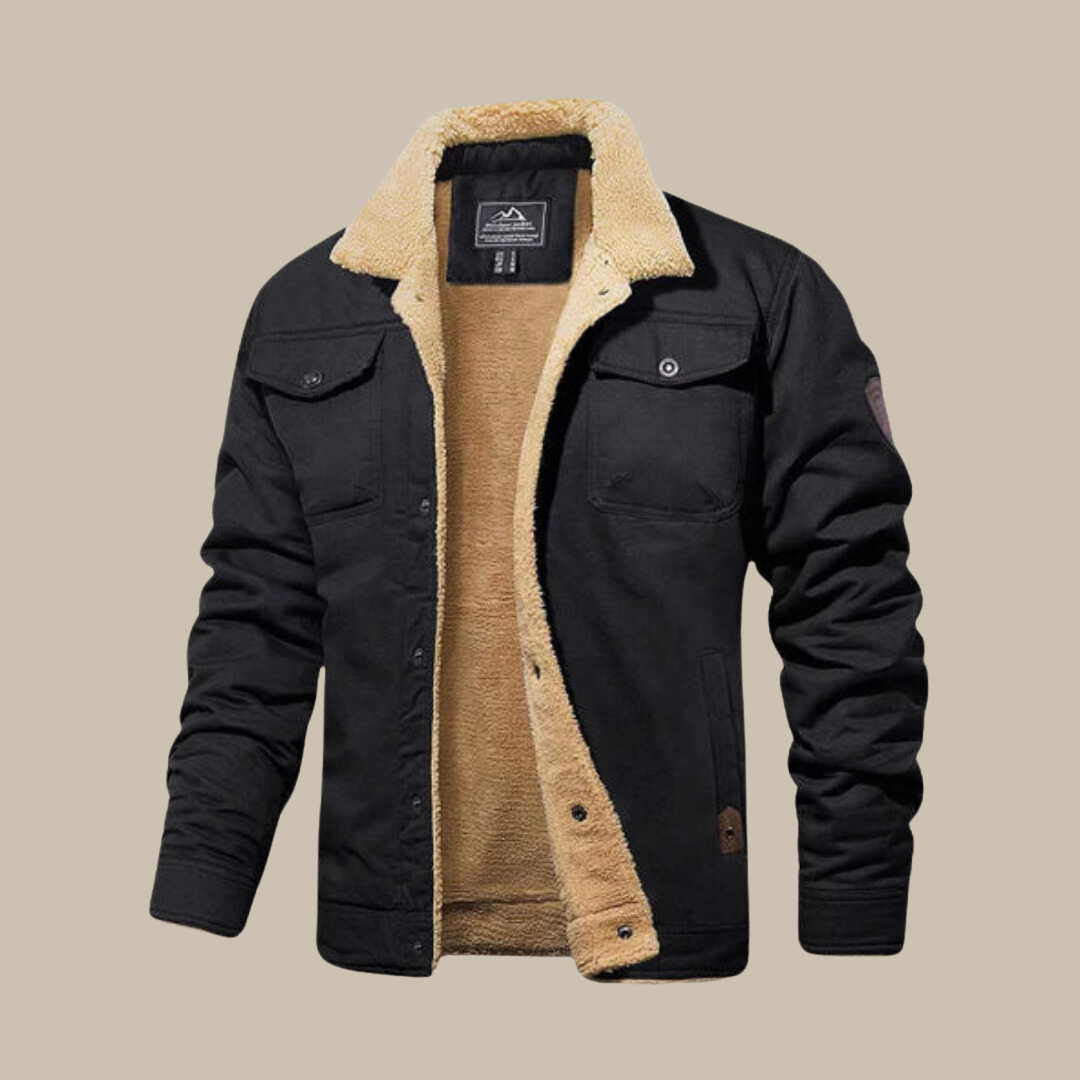 Noah Bomber Jacket | Cotton Bomber with Sherpa Collar for Men