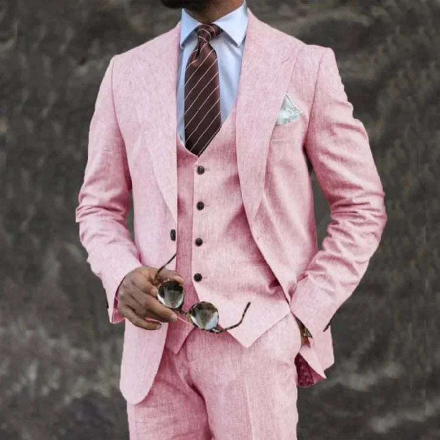 Rick | 3-Piece Men's Suit with Turned-Down Collar