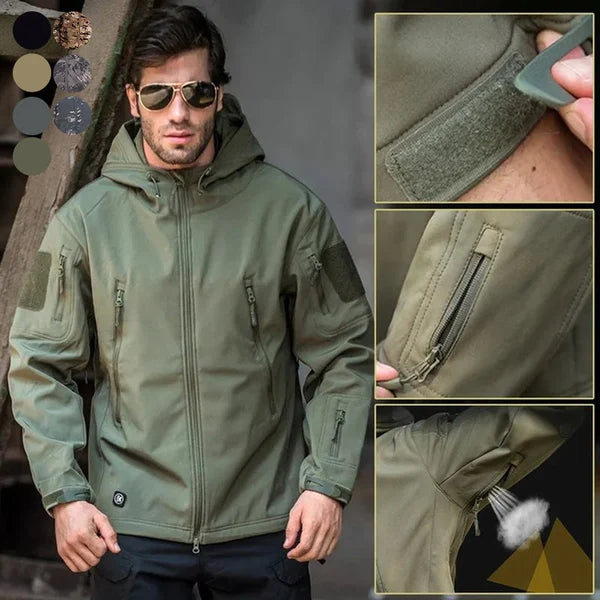 Vince - Softshell Jacket | Militaire outdoorjas voor heren