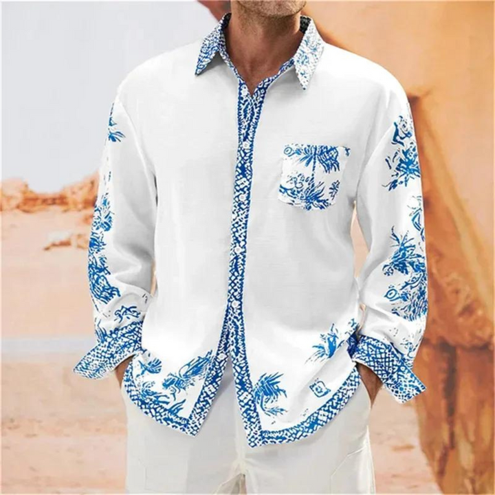 Xander - Bloemen Gedrukte Zomer Heren Shirt