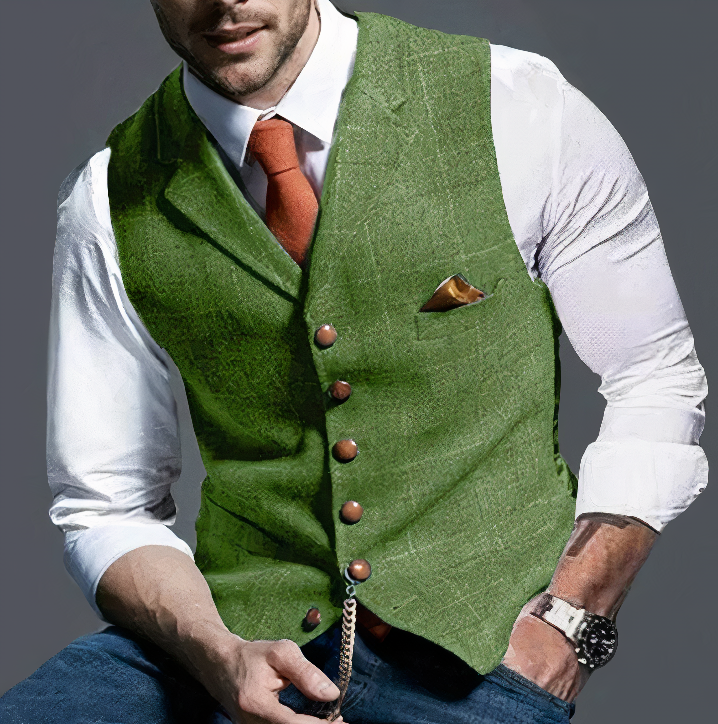 Stefan - Elegante Heren Gilet Geruit