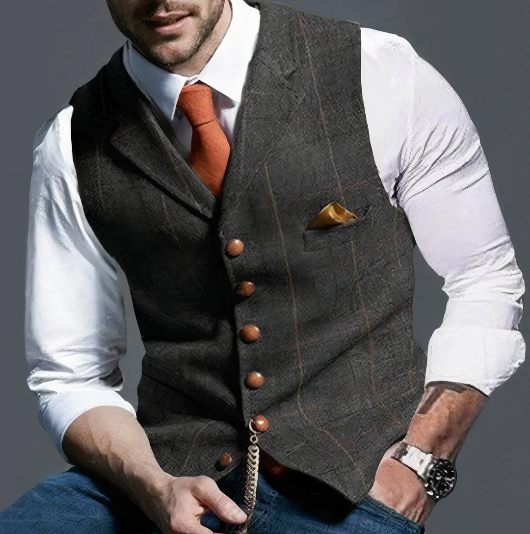 Stefan - Elegante Heren Gilet Geruit