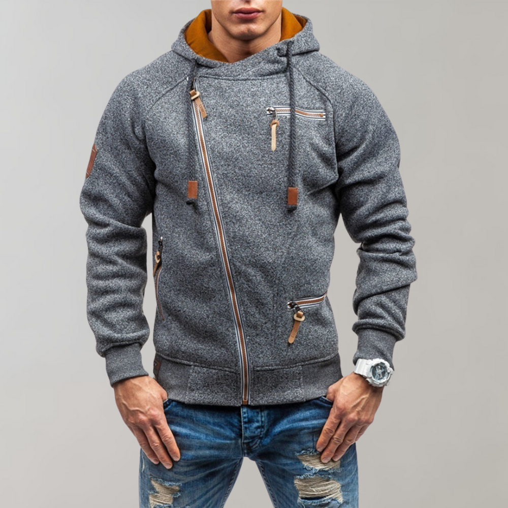 Brady | Casual hoodie met ritssluiting voor heren