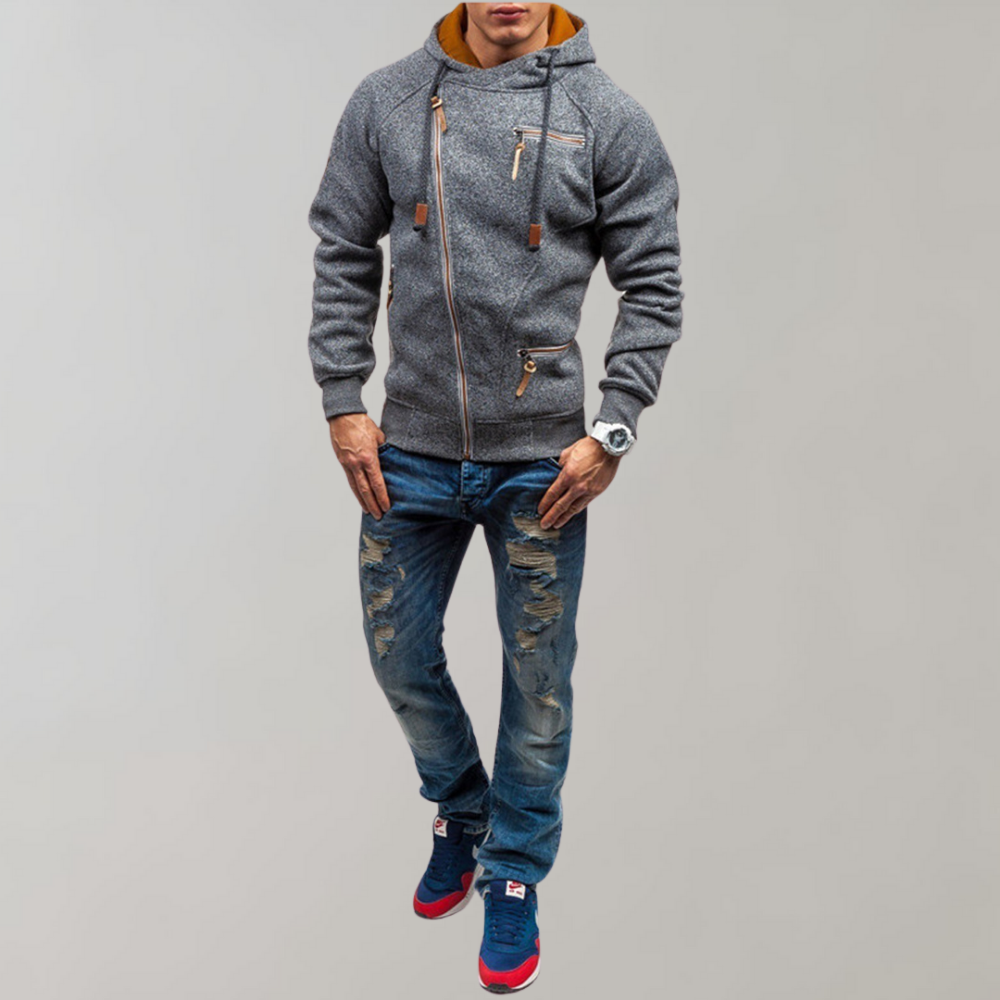 Brady | Casual hoodie met ritssluiting voor heren