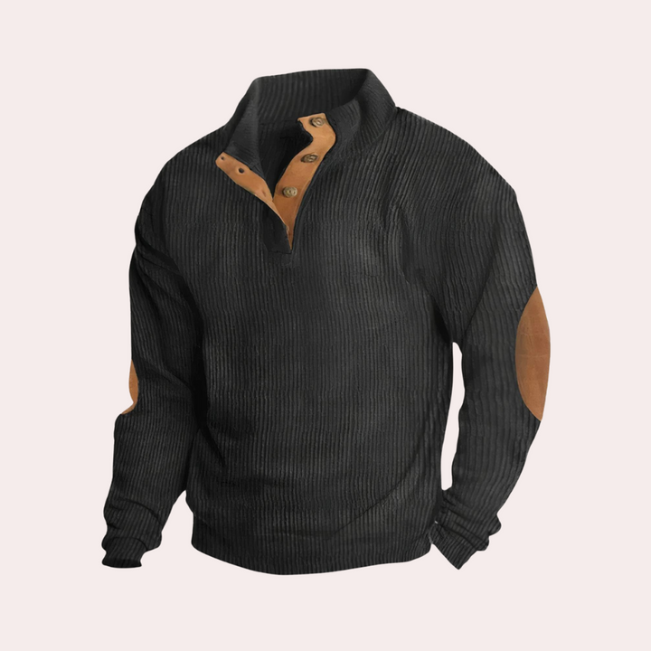 Elliot | Casual geribd sweatshirt voor mannen