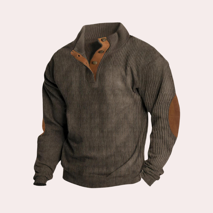 Elliot | Casual geribd sweatshirt voor mannen