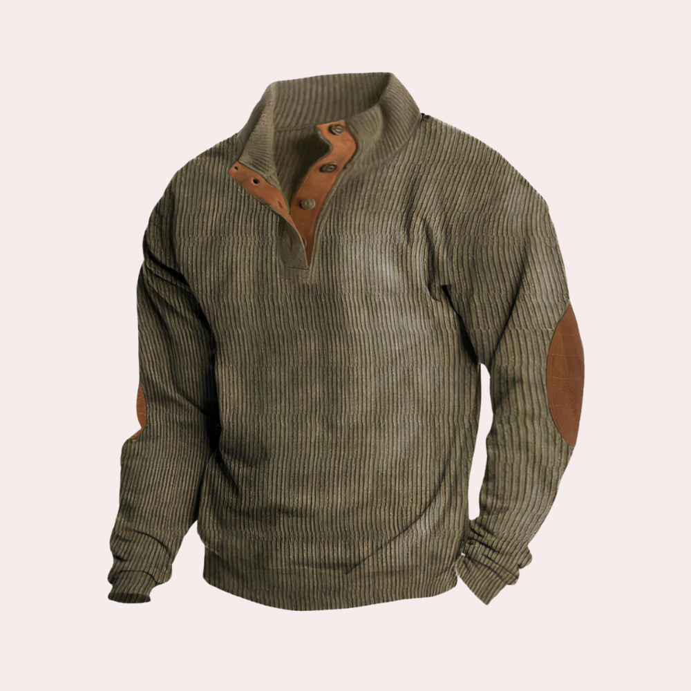 Elliot | Casual geribd sweatshirt voor mannen