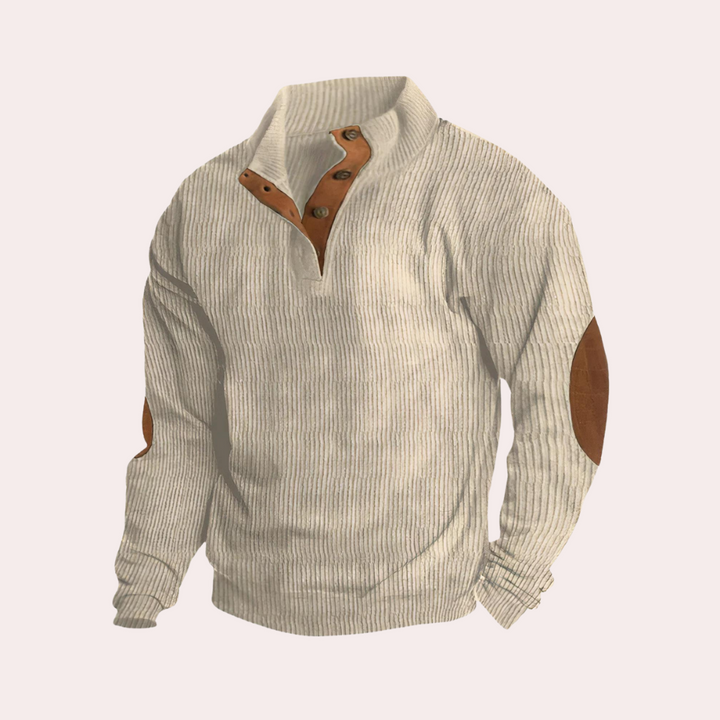 Elliot | Casual geribd sweatshirt voor mannen