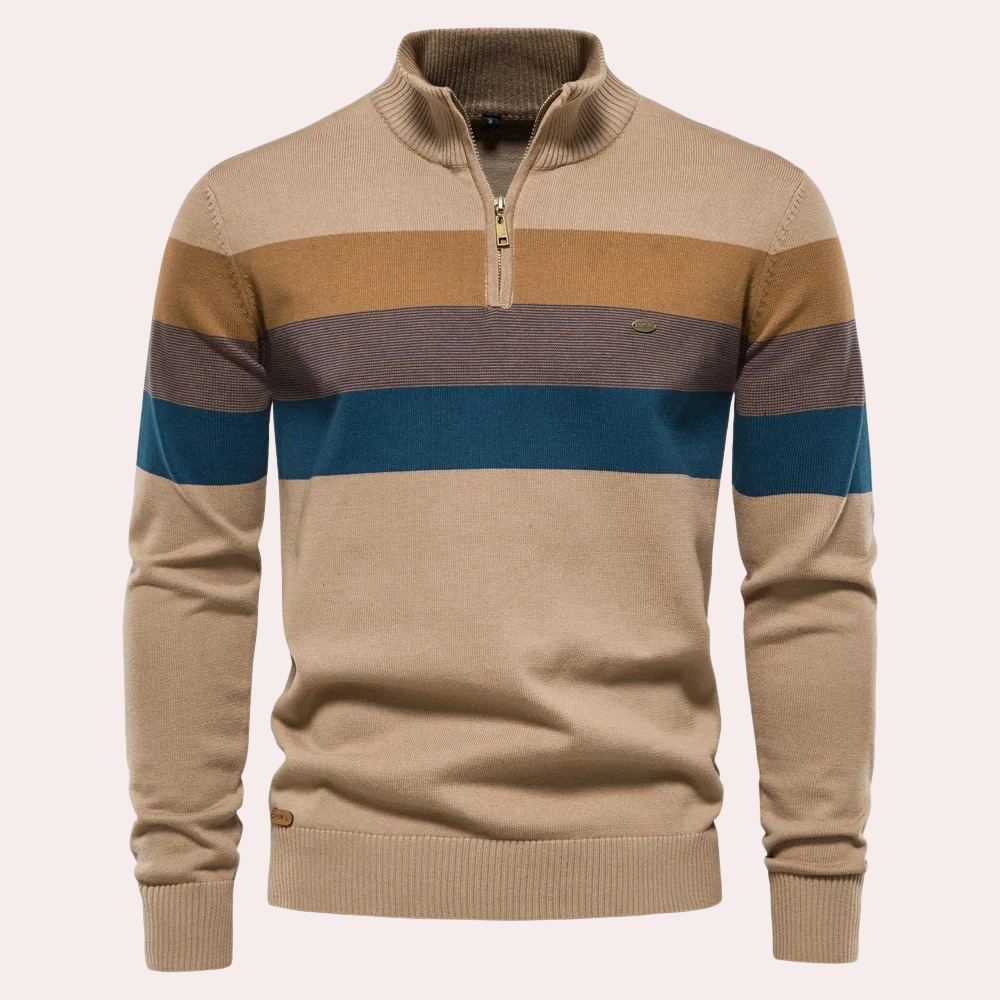 Calvin | Trendy gestreepte herensweater