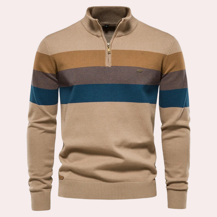 Calvin | Trendy gestreepte herensweater