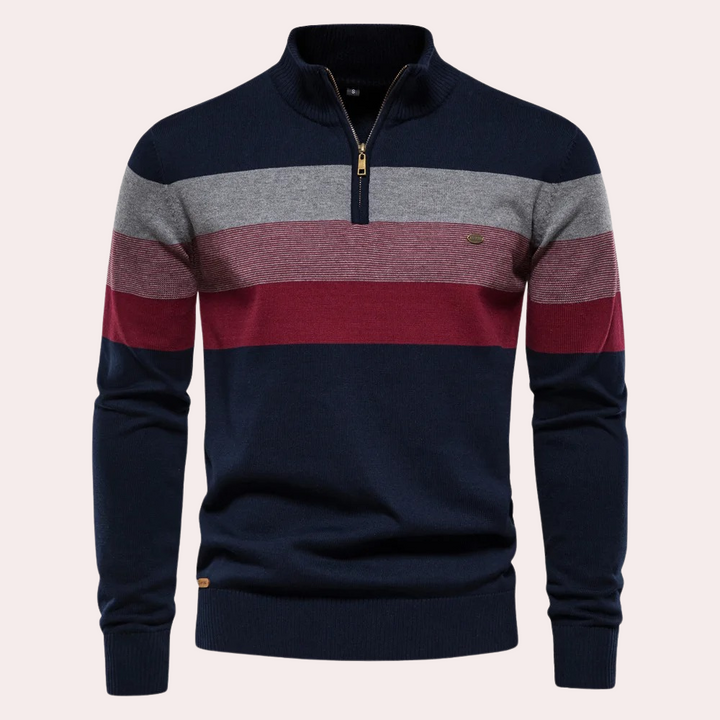 Calvin | Trendy gestreepte herensweater