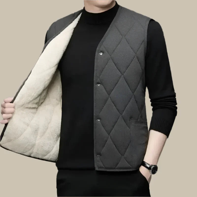 Casual Sleeveless Fleece Gilet for Men