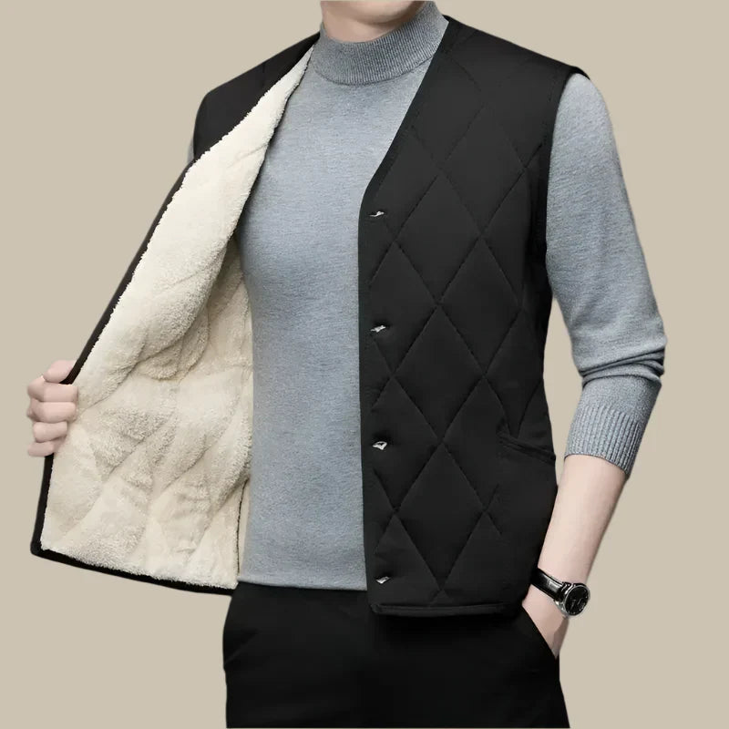 Casual Sleeveless Fleece Gilet for Men