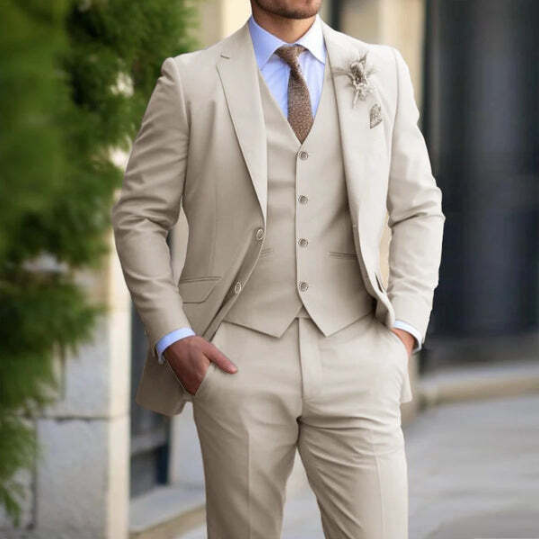 Gabriel | 3-Piece Linen Men's Suit with Classic Design