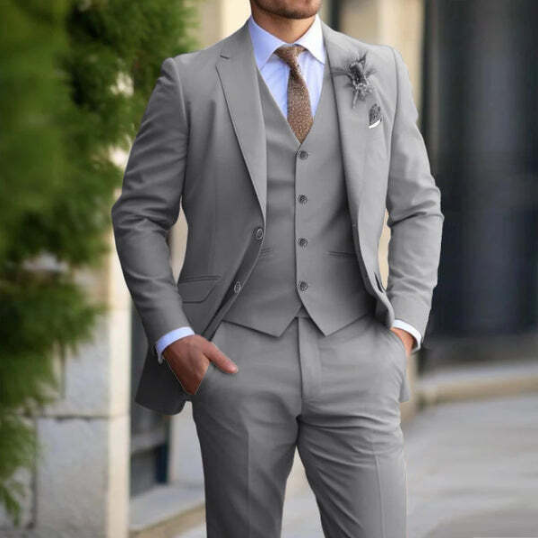 Gabriel | 3-Piece Linen Men's Suit with Classic Design